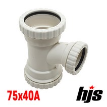 HJS DRF 원터치 이경 T 소켓 LT 75x40A (PVC 신형 이음관 PPI 평화 부속), 1개
