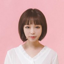 정수리 똑딱이 붙임 볼륨업 헤어뽕 부분 가발 블랙