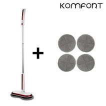 벤하임 컴포트(KOMFORT) 아쿠아맙 무선 충전식 물걸레청소기 LAM-2000BK + 걸레포 4장