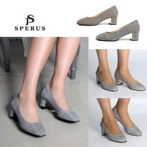스페루스 발이 편안한 트랜디한 여성용 정장구두 체크펌프스