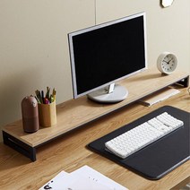 심플 철제 와이드 컴퓨터책상 듀얼모니터 받침대 1150 스탠드 사용 키보드 원목