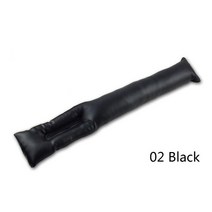 청소기Hot Leather PU Car Seat Gap Filler Holster Blocker Leak Proof Soft Pad Drop Spacer Auto Clean, 01 Black