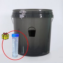 [소분용기 증정] 버킷프렌즈 다용도 세차버킷 워시버킷 세차물통 다용도 버킷 18리터, 18리터 버킷 반투명 블랙