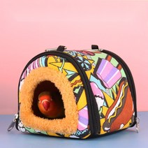 앵무새 기모 새둥지 새장 침실 대형 이동장 은신처 둥지 잉꼬새 겨울 따듯한 침실 새장, 대형(18x18x16cm)