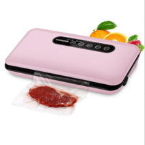 EPWEI 스마트 진공포장기 가정용 푸드세이버 진공포장기+진공 포장비닐, 핑크+5P 진공백