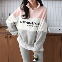 NewCare 여성 아노락 맨투맨 레이어드룩 레깅스코디룩 오버핏 맨투맨