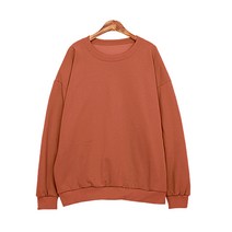 티데일리 남녀공용 포근한 오버핏 기모 맨투맨 빅사이즈 무지 특양면 티셔츠