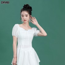 DFMEI 커플 여름옷 너옷 나스커트 남녀 결혼 증정복 순백 셔츠 원피스