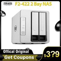 가정용nas nas구축 nas TerraMaster F2-422 2 베이 NAS 10GbE 네트워크 전문 스토리지 서버 인텔 쿼드 코어, 한개옵션0