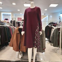 프로그램 초특가 85 4%세일 가성비짱 여성스럽고 편한 핏이 예쁜 체크 배색 스커트 원피스p204o023뉴코아 울산성남점