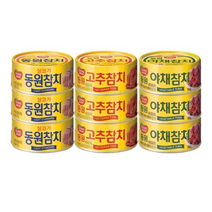 동원 살코기참치 100g 3개+고추참치 100g 3개+야채참치 100g 3개, 4세트