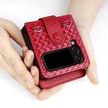 갤럭시Z플립4 천연면피 오플가죽 카드수납 케이스 국내생산 펜코 케이스(A타입)