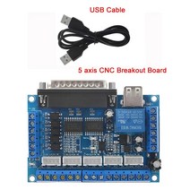 스테퍼 모터 드라이버 용 USB 케이블 5 축 CNC 브레이크 아웃 보드 MACH3 병렬 포트 제어, [01] Only Board, 01 Only Board