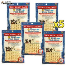 강아지 스틱껌 베게 생선껌 9P, 5팩