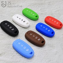 JS automotive 현대 신형 스마트키 젤리 실리콘 키케이스 키커버 키링 키지갑 키홀더, 브라운