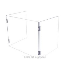 인테리어가벽 사무실가벽 거실가벽 현관 57x33x45cm 접이식 아크릴 Sneeze 가드 쉴드 클리어 카운터 스프레이 보드 다시 학교 학생 책상 보호 화면, [01] 57x33x45cm, [01] clear