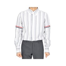 톰브라운 22SS 남성 암밴드 스트라이프 셔츠 그레이 MWL301A 07879 035