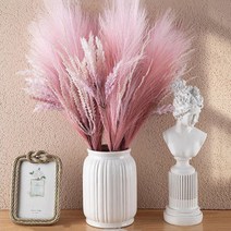 HIFIART 핑크뮬리 인조 갈대 팜파스 조화 55cm, 핑크