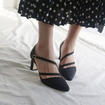 이나슈즈 국내배송 앞코 배색 구두 7cm