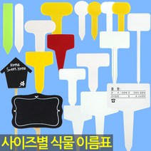 화분 이름표 - 식물 라벨 푯말 사각 원형 칠판 이름표 꽂이 칼라 컬러 분갈이 네임텍 T자 일자, 08_이름표_T미니(빨강)100장