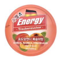 슈멜츠 에너지 포도당 캔디 복숭아맛, 1개, 33g