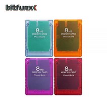 Bitfunx-PS2 FMCB v1.966무료 Mcboot 메모리 카드 PS2 소니 플레이 스테이션 2 64MB OPL 투명 케이스 포함, 16 red-8mb