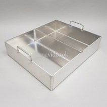 나비드쿡(업소용) 떡볶이판 13종택1 양은떡볶이판 경질코팅떡볶이판 칸막이떡볶이판, 1개, 4445-대:565x370x100