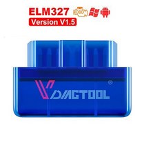 자동 진단 도구 미니 v1.5 스위치 지원 전체 프로토콜 미니 327 블루투스 호환 v 1.5 obd-ii obd2 스캐너 자동차 전문 전체 시스템 obd2 진단 도구, 블루 v1.5