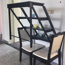 변신 식탁 트랜스포머 신기한 접이식 다용도 공간활용 벽걸이 숨겨놓는 테이블, 두꺼운64와이드파티클보드월넛색상업그레이드