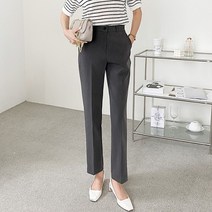 [천삼백케이] [코지23] 여자 다리 길어보이는 하이웨스 일자핏 정장 슬랙스