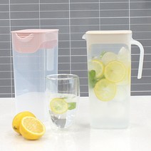 올리오 가정용 업소용 냉장고 정리 수납 물병 물통 2L 2개, 라이트그레이