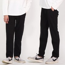 행복한 일이삼 2개 남자 기모바지 베이직 검정 보온성과 실용성 겨울융털바지