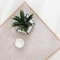 털날림없는 크래프트 주방매트, 크림베이지