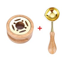 1/2PCS 레트로 왁스 인감 세트 래커 스토브 나무 손잡이 스푼 용광로 히터 비드 스틱 냄비, 한개옵션1, 03 Wooden