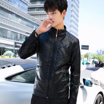남성 차이나카라 가죽 기모 블랙 자켓 스트릿패션