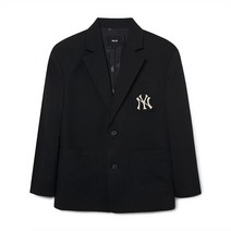 남성 베이직 미디움 로고 블 자켓 NY Black