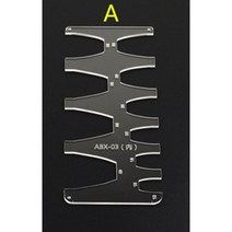 1개 DIY 가죽 공예 아크릴 벨트 소드 테일 스퀘어 스텐실 템플릿, ABX-03