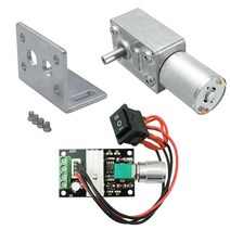 DC모터 직류 소형 모터 저속 전기베이스 감속기 브래킷 세트 속도 모터 컨트롤러, 12v 90rpm, 패키지 d, 1개