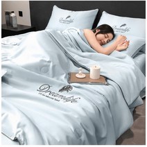 워싱 아이스 이불 4종 세트 쿨링 가볍고 통기성이 좋은 쿨링 이불