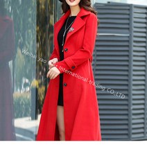 티피 봄과 가을 새로운 한국어 햅번 윈드 슬림롱 롱 재킷
