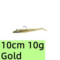 10g 19g 34g 글로우 장어 소프트 루어 Wobbler 인공 미끼 실리콘 농어 파이크 Rockfish Grouper 잉어 낚시 싱크 지그 헤드 휘광 흔들기 북어 능성어 못 갈, 03 10cm 10g Gold, [03] 10cm 10g Gold