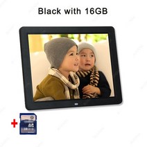 디지털액자 디지털액자10인치 광시야각 다기능액자 10 인치 hd 디지털 사진 프레임, 05 Black with 16GB_02 미국 플러그