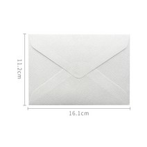 결혼식 초대장 편지 봉투 대마 직조 우편물용 10 개/묶음, 01 white