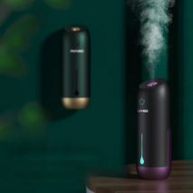 미니 아로마 방향제 자동 디퓨저 룸스프레이 USB 충전식 실내방향제 분사기, C3.0그레이+향수+걸쇠+USB, 치자꽃