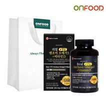 [온푸드] 리얼 알티지 오메가3+비타민D 180캡슐 x 1병 + 쇼핑백선물