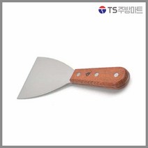 [델키] 우드 삼각 헤라 - 영업용 식당용 업소용 철판 스패치 스페치 뒤집개 헤라, 1개