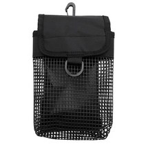 스쿠버 다이빙 SMB 안전 소시지 표면 부이 소형 휴대용 내구성 스쿠버 다이빙 릴 볼트 스냅 앰프 smb 안전 마커 부표 메쉬 기어 가방 장비 홀더 휴대 파우치 - 색상, 검은색