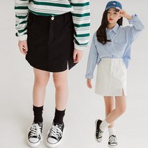 미니로이 초아 아동 여아 주니어 밴딩 일자 트임 스커트 치마 바지