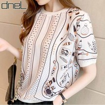 드넬 드넬 믹스패턴블라우스DWB22038A