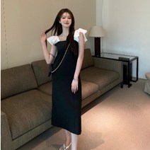 여름원피스패션 스타일리쉬 여성의류 소프트계열 코디 와이드 루즈핏 디자인감각 민소매 달콤미 롱 2452368014